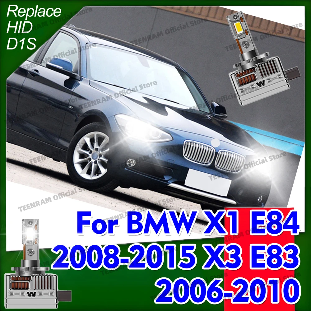 2x D1S LED Headlights D1S D1R HID To LED CSP Bulbs 50000LM For BMW X1 E84 2008-2015 X3 E83 2006-2010 Super Bright UPGRADE Lamps