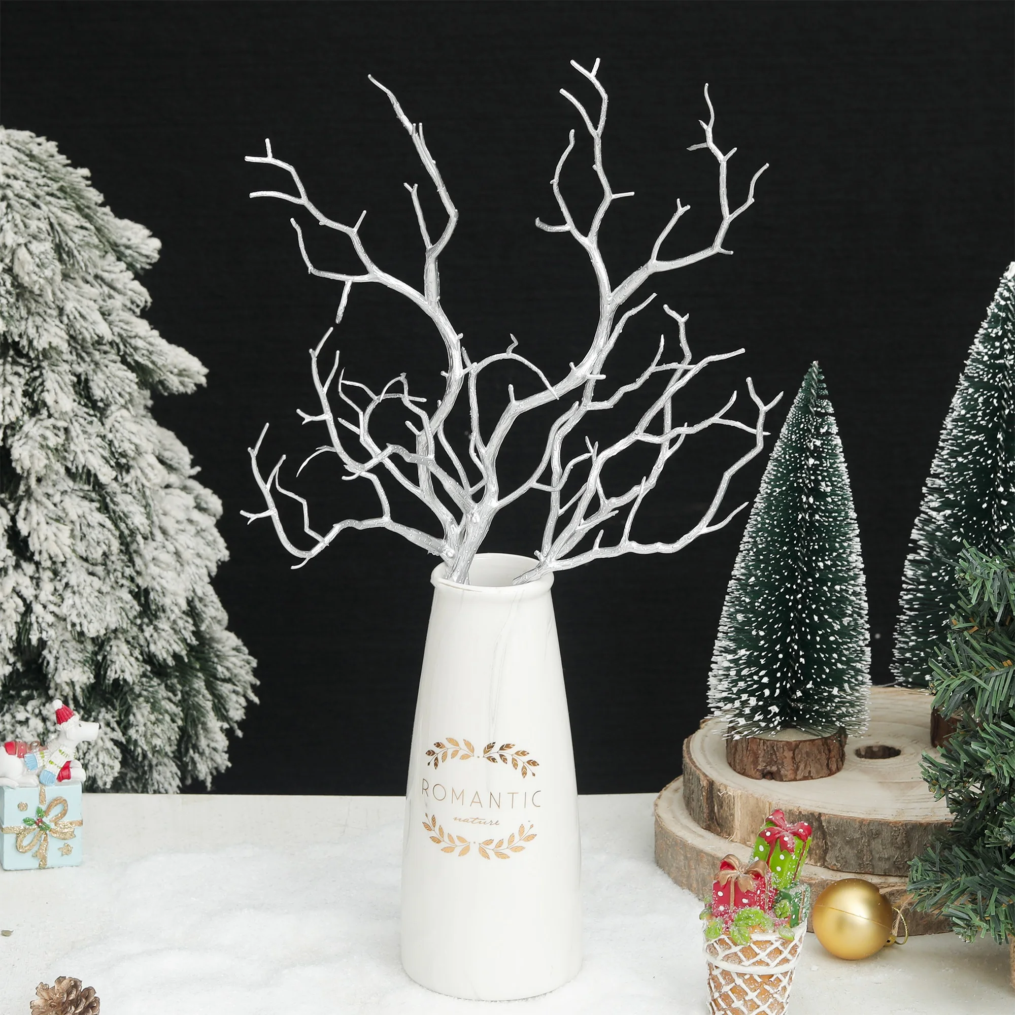 Baumzweige, künstliche Pflanzendekoration, Kunststoff, Zweig, Zuhause, Hochzeit, Halloween, Weihnachten, Zuhause, Geschenk, DIY, Simulation, Blumenarrangement – Detail 9