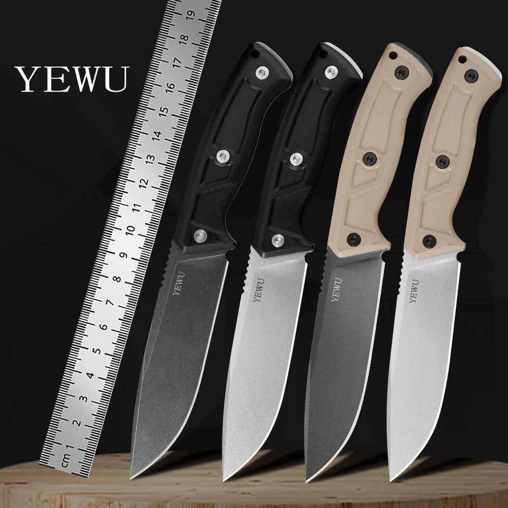 

Fixed blade knife G10 handle and Kydex sheath outdoor EDC camping, hunting, hiking hand tool