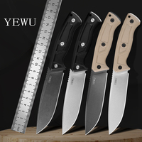 Fixed blade knife G10 handle and Kydex sheath outdoor EDC camping, hunting, hiking hand tool