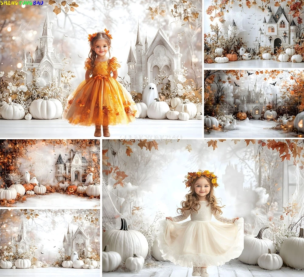 

Halloween Day Spooky Backdrop lanterns Cobwebs Creepy Vanity Filled Wicked Eerie Evil Scary Dark Night Forest Background OA-02