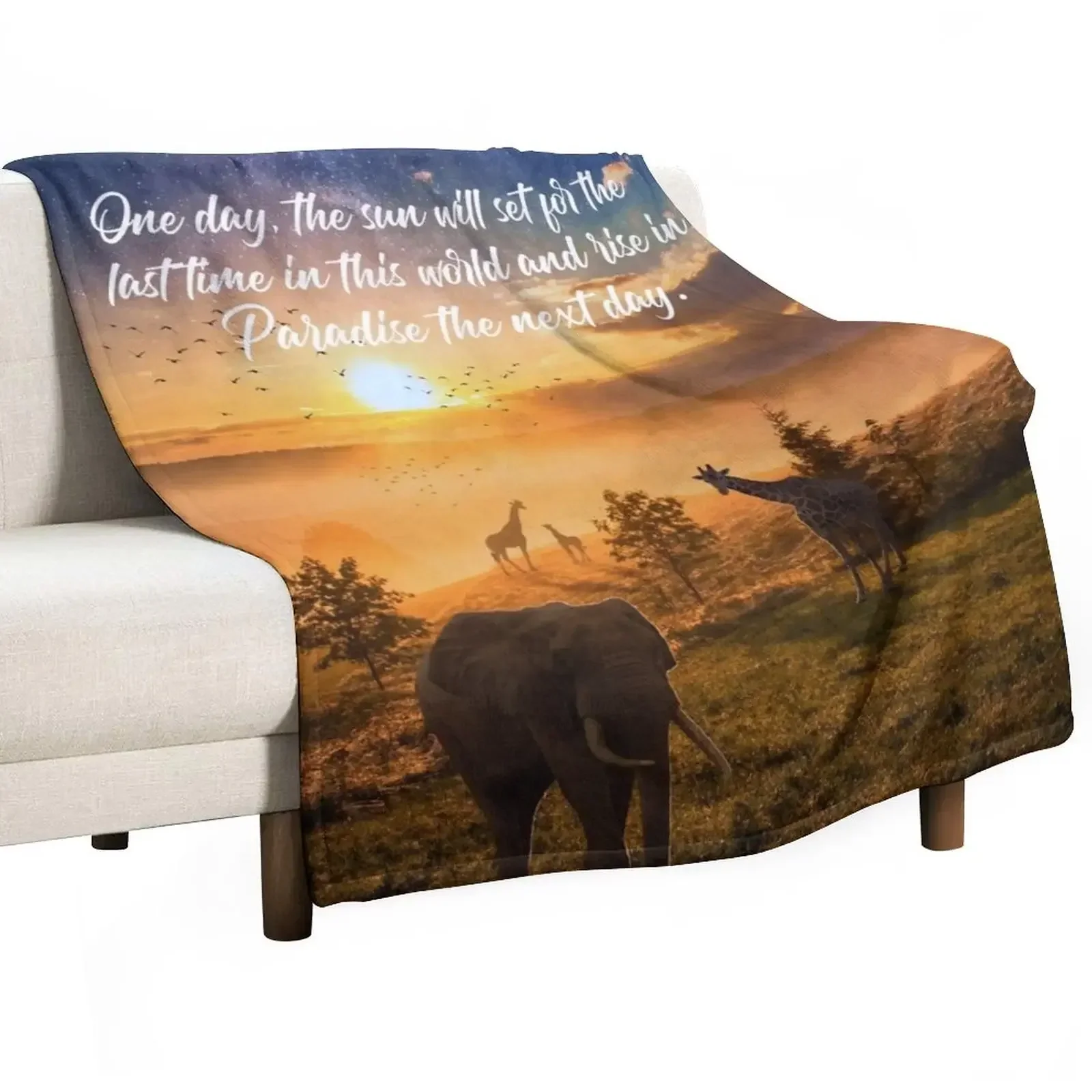 Sunrise In Paradise Throw Blanket Flannels for winter Soft Plaid Soft Plush Plaid Thermals For Travel Flannel Blankets