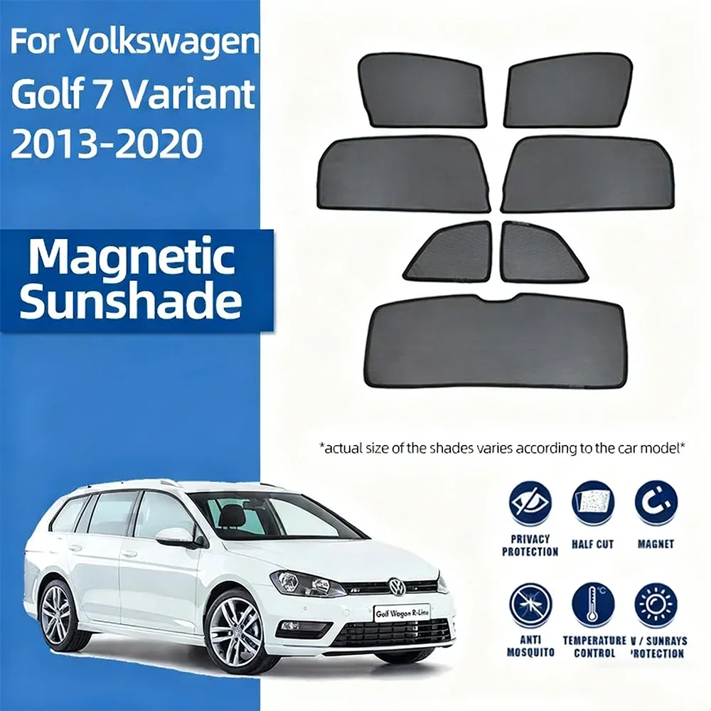 Parasole magnetico per finestrini auto VW Golf 7 Variant 2013-2020, tendine parasole in rete per parabrezza, visiere per la privacy, accessori auto