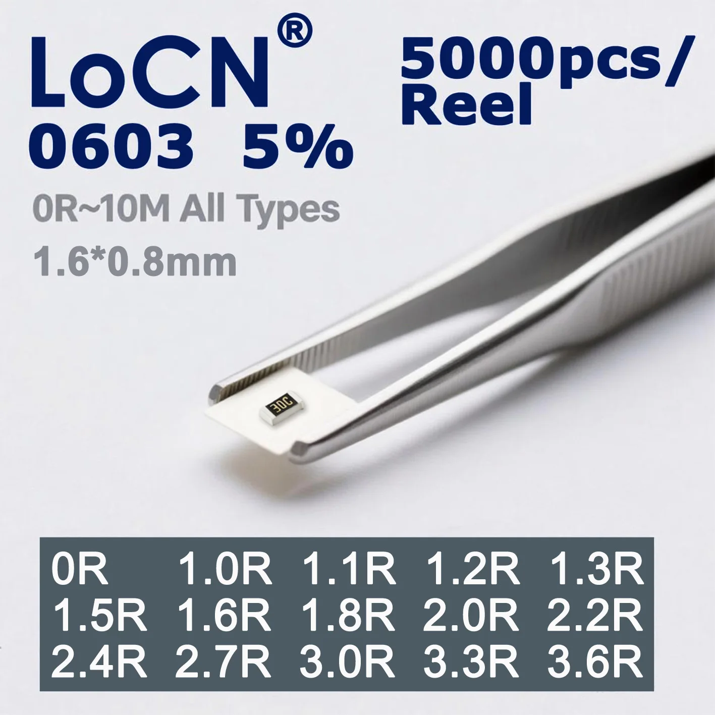 0603 5% 5000Pcs 0R …