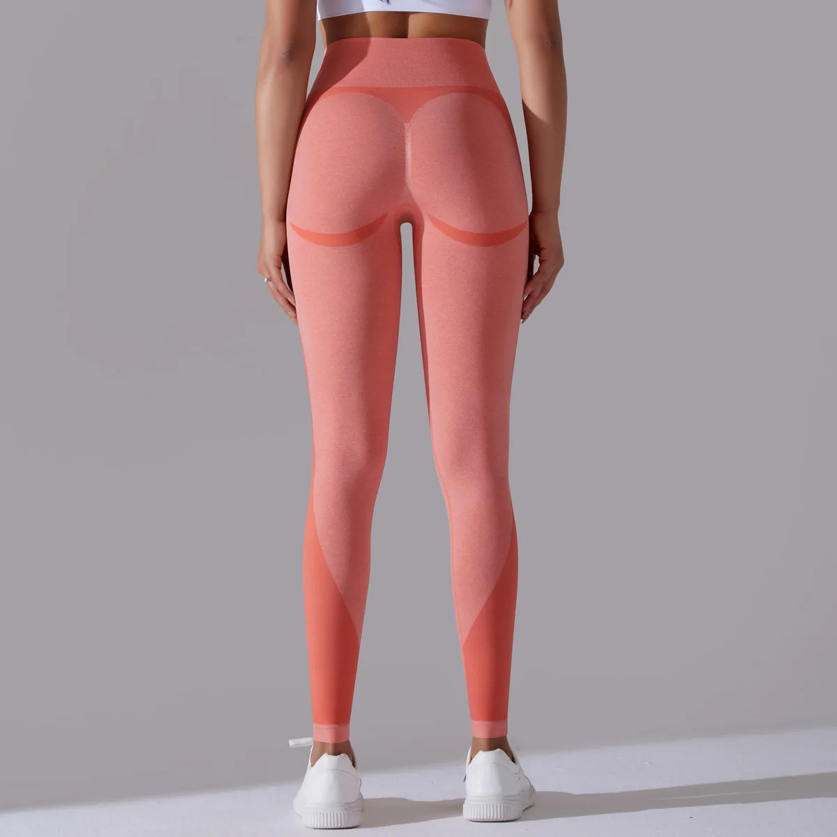 Pantalon de sport élastique taille haute pour femme, collants de sport sans couture pour femme, leggings d'entraînement monochromes, mode simple