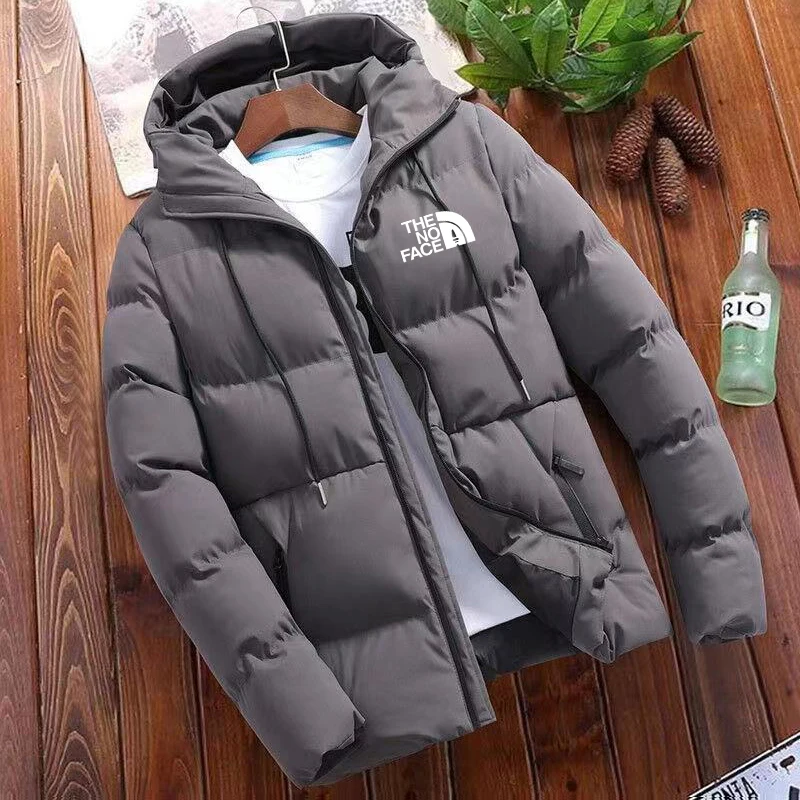 2024 New winter men\'s jacket with hat winter fashionable popular comfortable lightweight jacket casual warm jacket XS-4XL