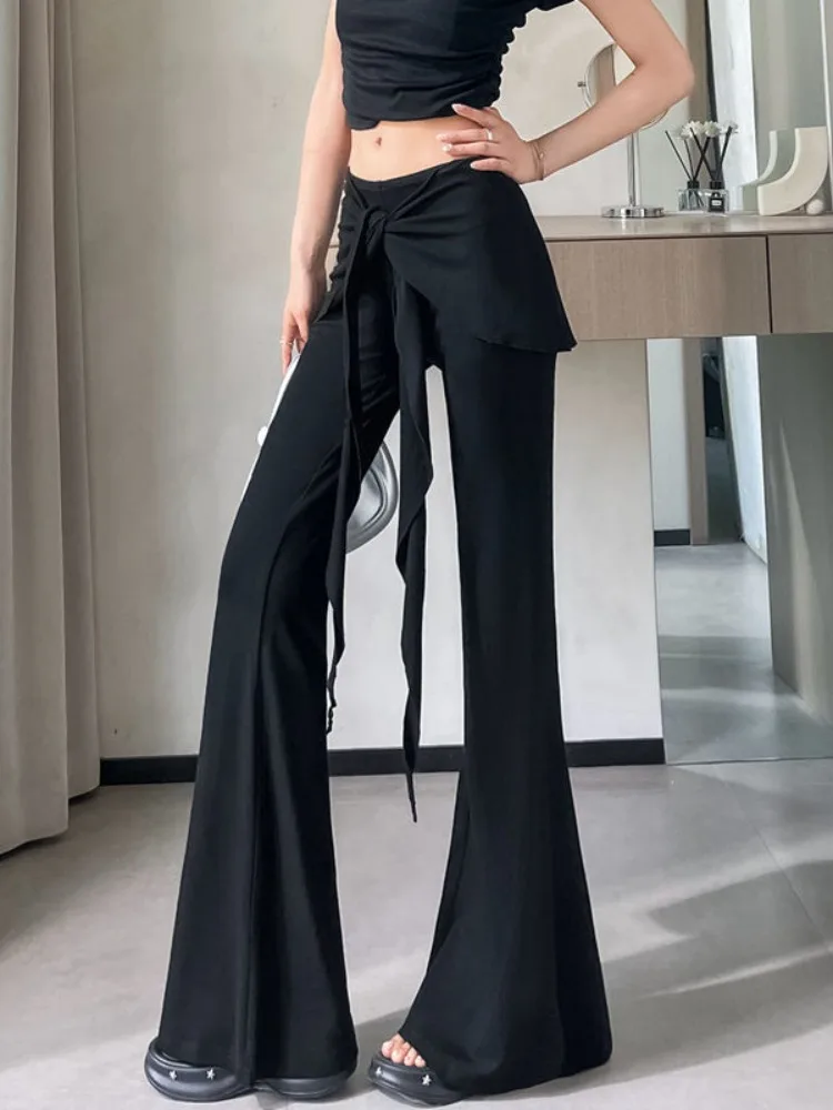 

Брюки для йоги с высокой талией, женские летние повседневные брюки, расклешенные ноги, корейские прямые брюки для поездок на работу и ветер