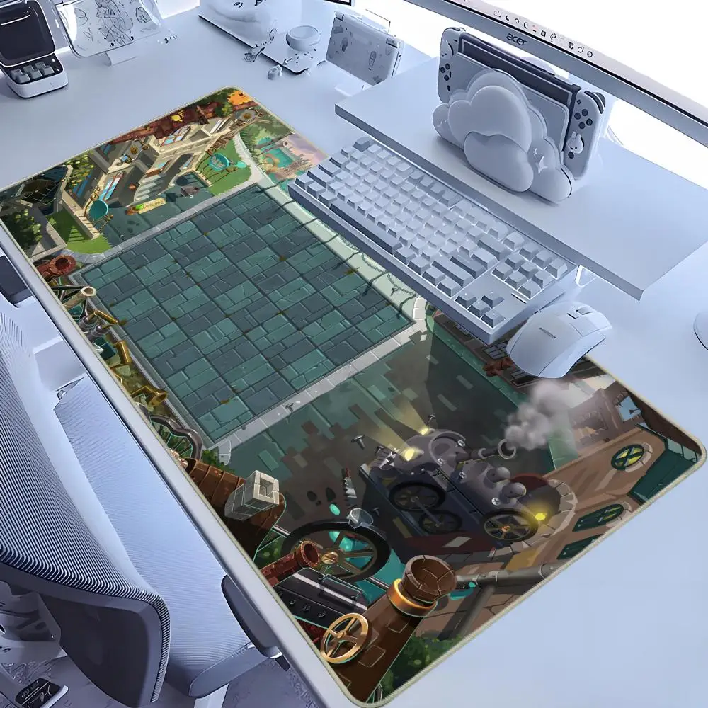 XXL لوحة المفاتيح حصيرة مكتبية النباتات مقابل زومبي PVZ خرائط ماوس الوسادة 90x40 سنتيمتر tapis دي souris الكمبيوتر teclado mecânico Deskpad ملحقات الكمبيوتر المحمول