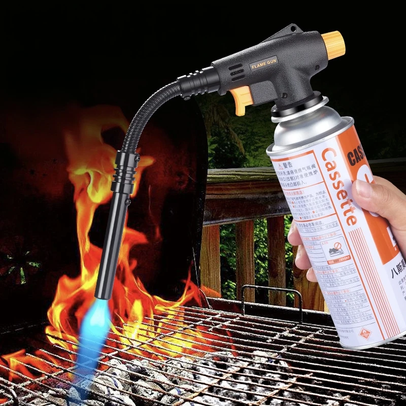 

Welding Gas Torch Flame Gun Nozzle with Tube Outdoor Cooking Camping Lighter Flamethrower Gas Butane Burner Welding Equipment