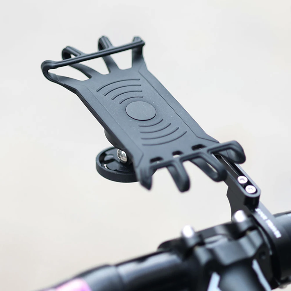 MTB Bike Mobile Phone Holder with Silicone Strap High Elasticity Bike Stopwatch Holder Tear-Resistant for Garmin Stopwatch Inter