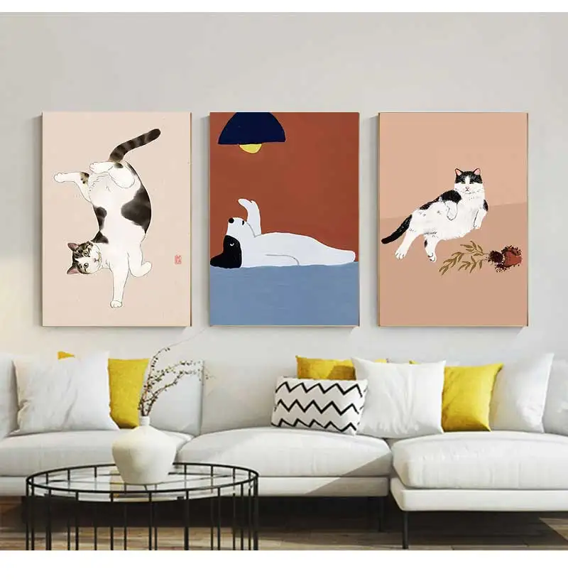 Canvas Print, Poster, Cat, Wine, Pizza, Animal 3