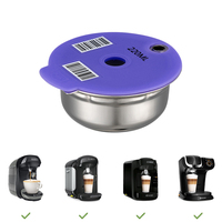 Reusable Coffee Capsule Pods Refillable Stainless Steel Coffee Filter for Bosch Tassimo Happy Vivy Coffee Maker 60/180/200/220ml