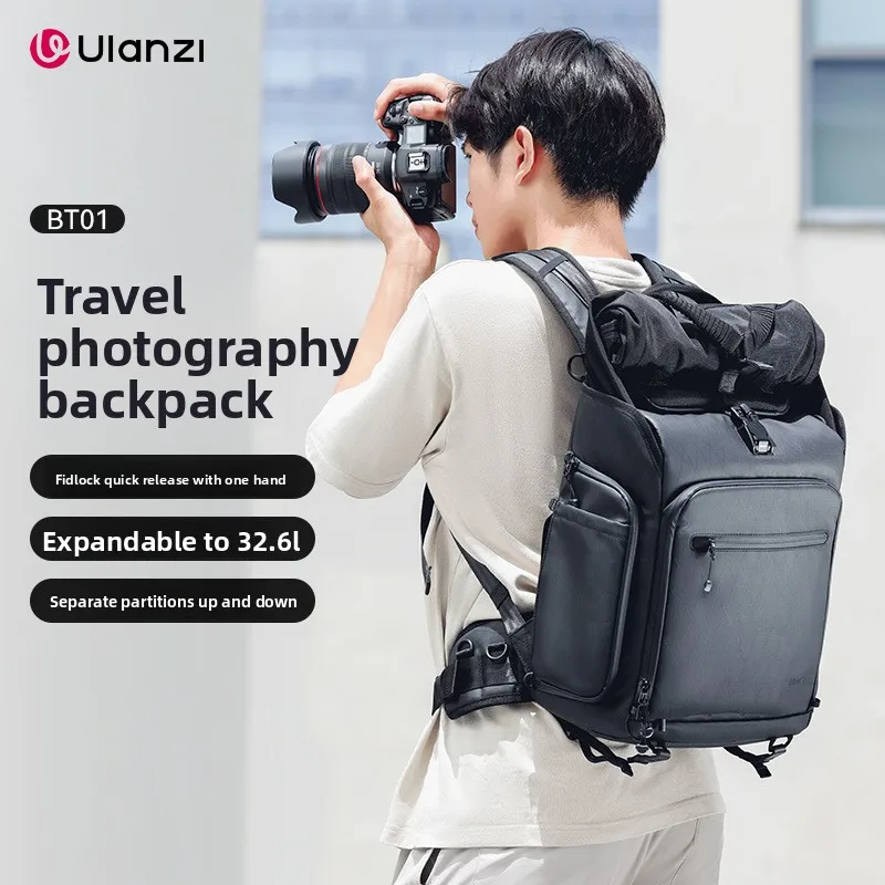 

‌Ulanzi Pro Camera Backpack BT01 - Quick Access Waterproof Photography Bag with Large Capacity for DSLR & Gear