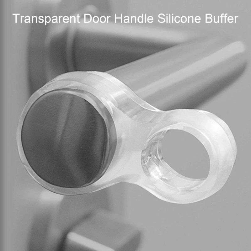 57BE Clear Silicone Bumper Silicone Clear Wall Shielding Easy Washing for Door Handles Wall Protections & Noise Cancellation