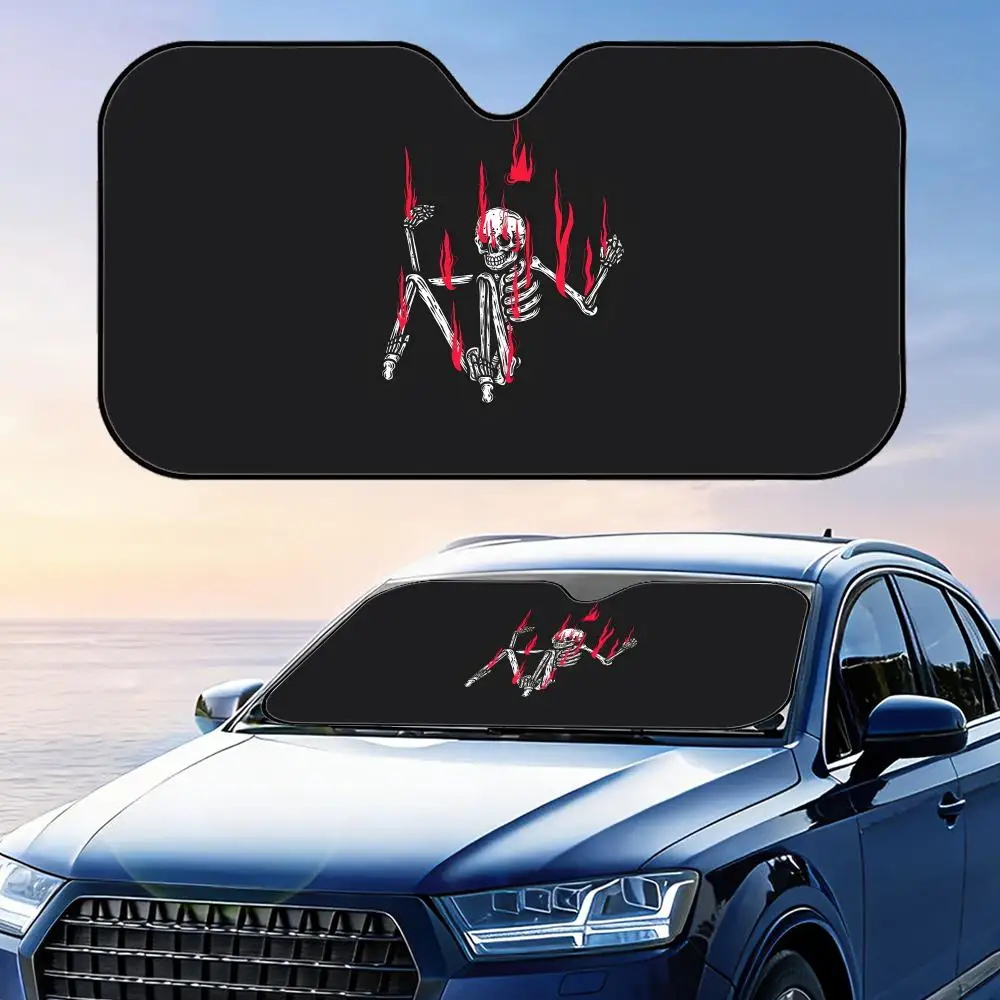 

Солнцезащитный козырек Skeleton из алюминиевой фольги, многоразовый, с защитой от УФ-излучения, трехслойная теплоизоляция, для лобового стекла