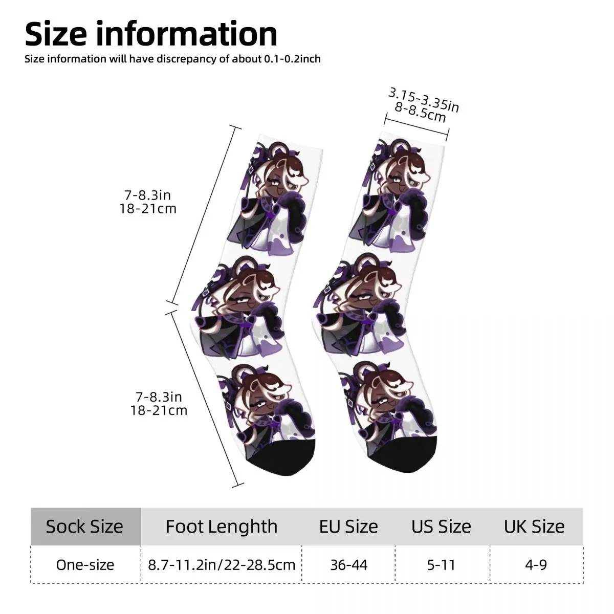 Affogato Cookie Cookie Run Kingdom Stockings Graphic Trendy Socks Spring Anti-Slip Socks Women Men Skateboard Breathable Socks
