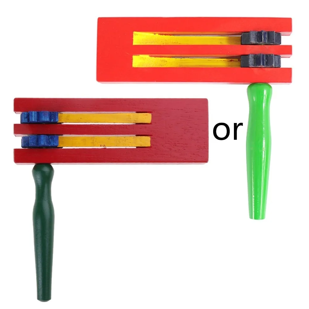 

High Quality Rattle Wood Ratchet Noise Makers Educational Wood Percussion Soundboard Games Wood Rattle