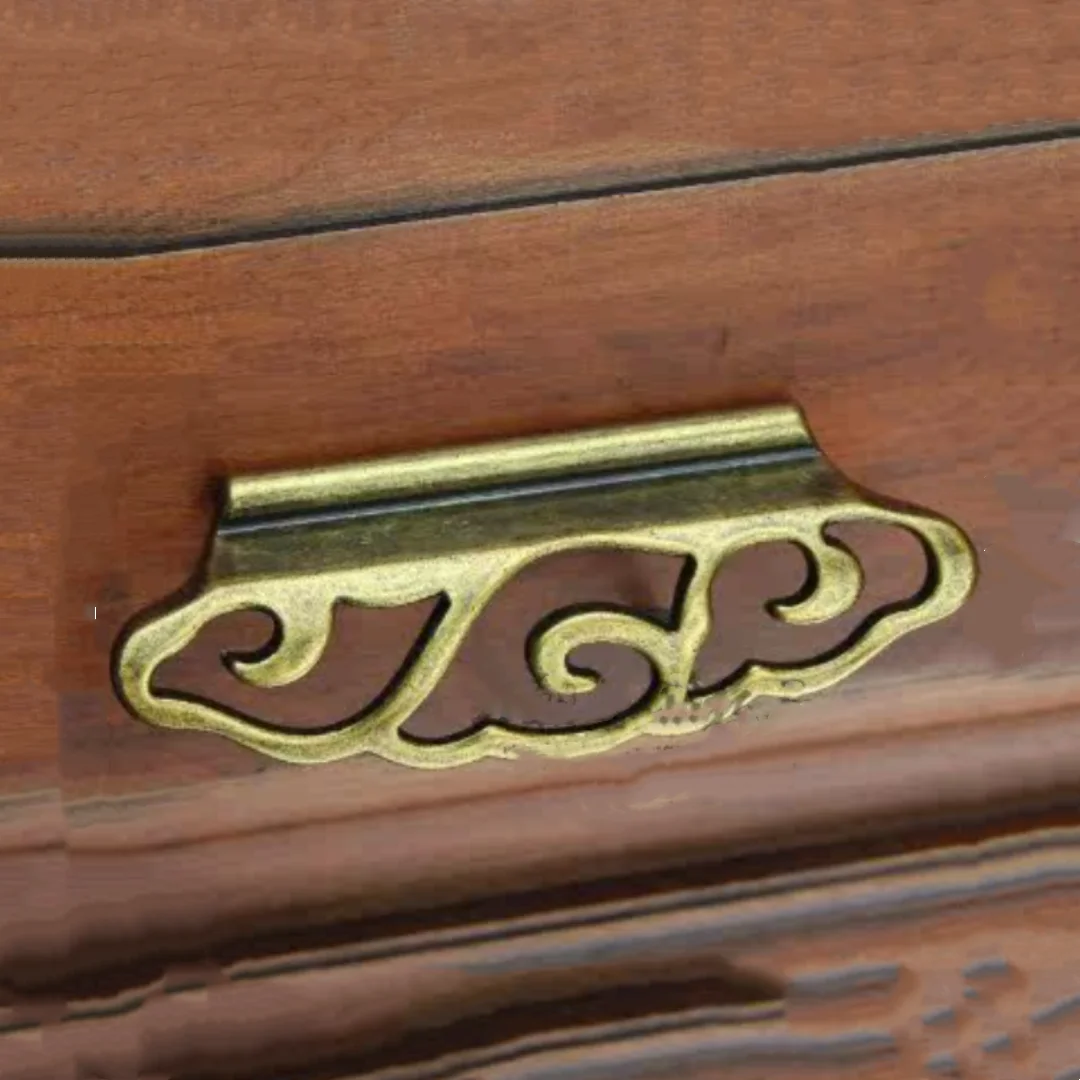 64mm European Retro Style Hollow Wardrobe Cupboard Door Handle Antique Bronze Drawer Kitchen Cabinet Pull Knob 2.5