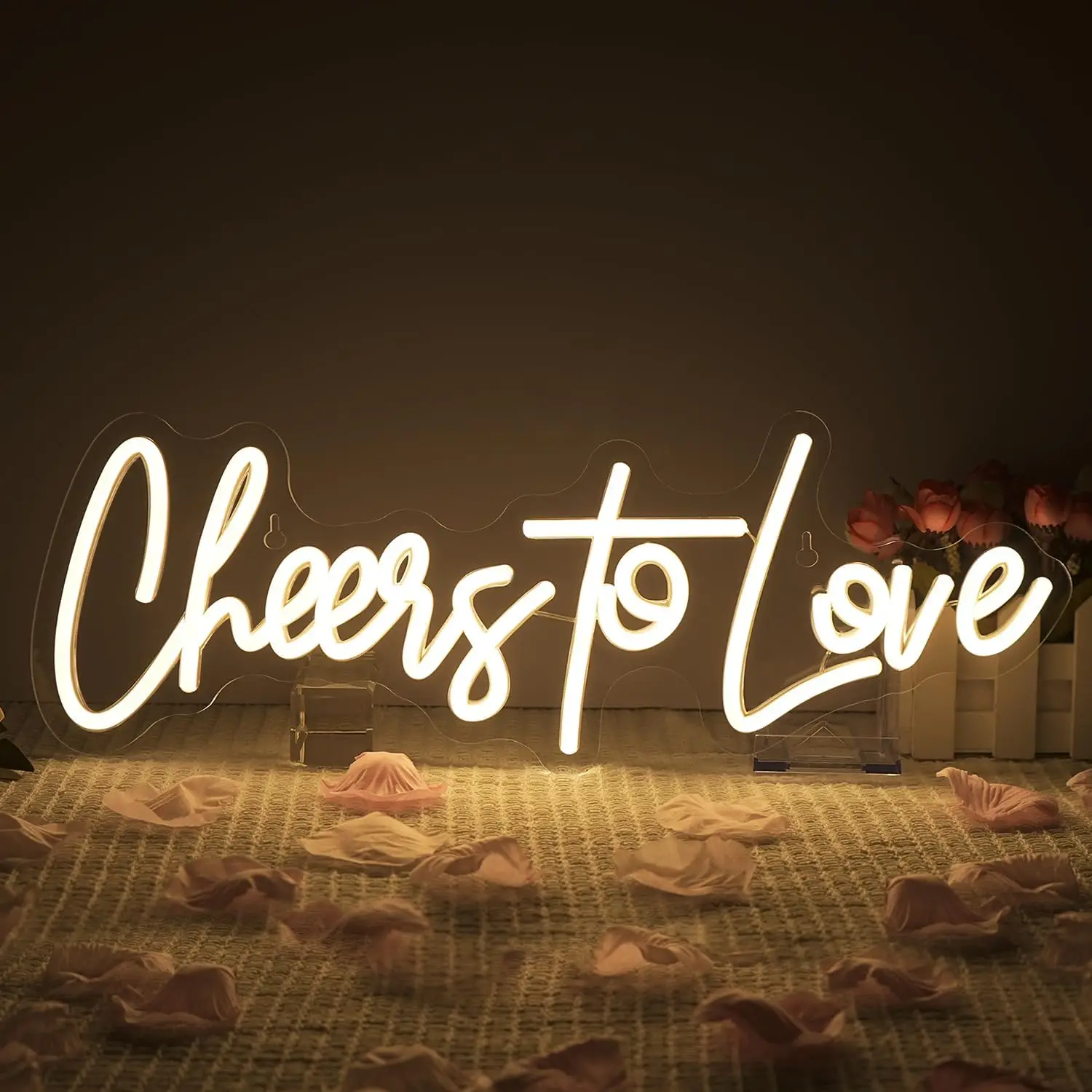 

Неоновая вывеска «Cheers to Love» с USB-подсветкой для Дня святого Валентина, свадеб, вечеринок, баров, гаражей, спален, декоративный подарок, настенный светильник