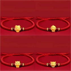 12 Constellation Zodiac Sign Charm Braided Bracelets Men Women Classics Red Rope Bracelet & Bangle Birthday Gift Party Jewelry