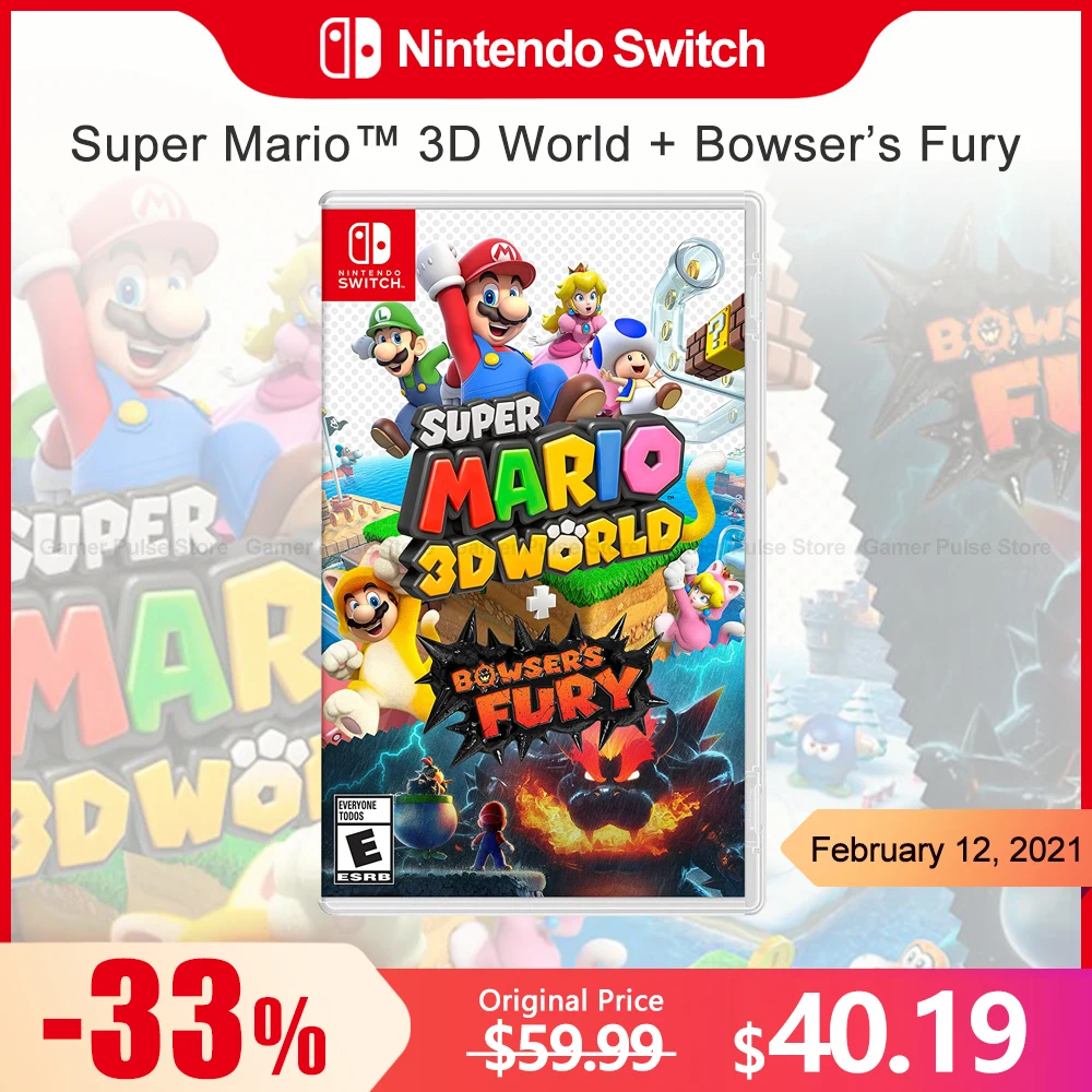 

Super Mario 3D World Bowser Fury Nintendo Switch Game Deals 100% Official Original Physical Game Card for Switch OLED Lite