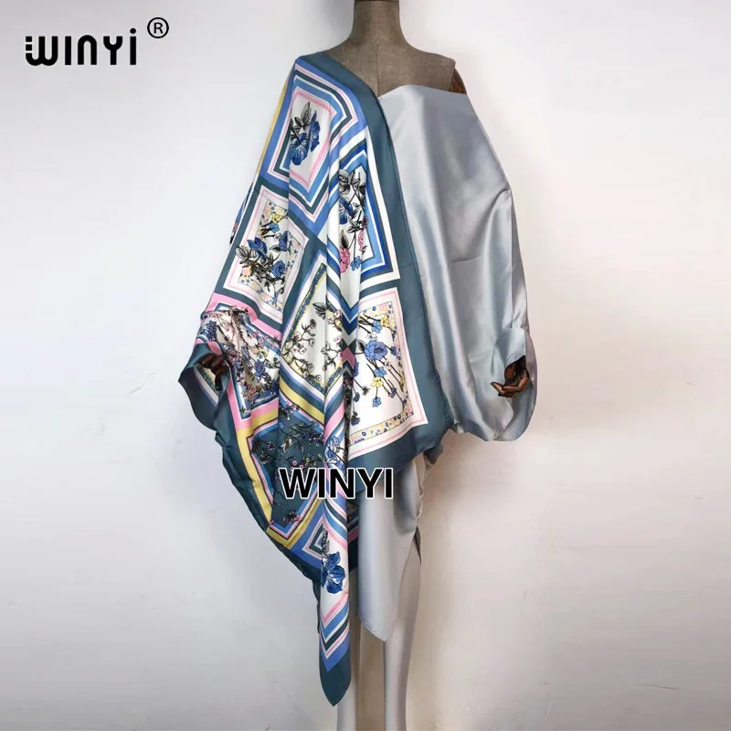 2021winyi Nahost Kleid drucken Boho Hijab Farbe passend muslimischen Abaya Bazin Robe Kleid Broder Riche sexy Lady Party Maxi Strand