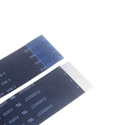 10pcs FPC Flexible Flat Cable FFC 15 PIN 1.0 mm Pitch Reverse Length 80 150 200 300 400 500 600 1000 2000 mm Black Opposite 0.14