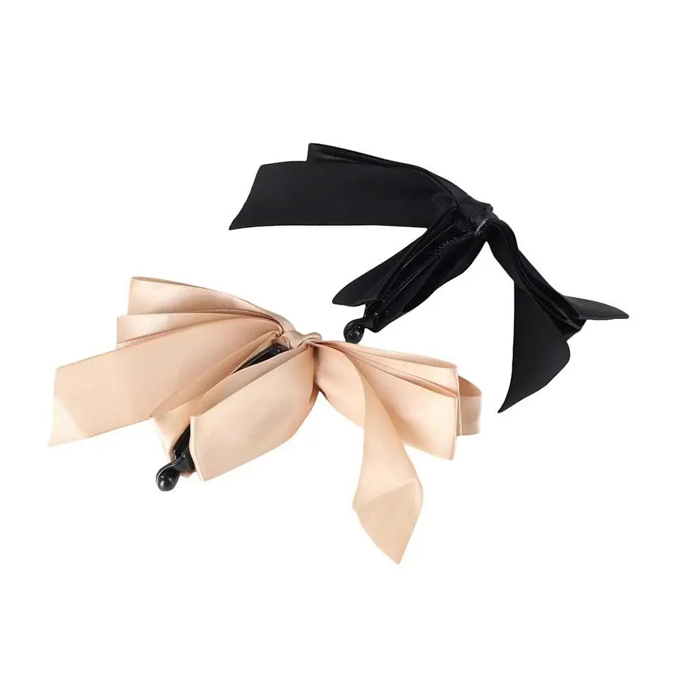 

Ribbon Colth Women Hair Accessories Bowknot High Ponytail Fixed Bow Headwear Girls Hairpin Korean Style Hair Clip Banana Clip