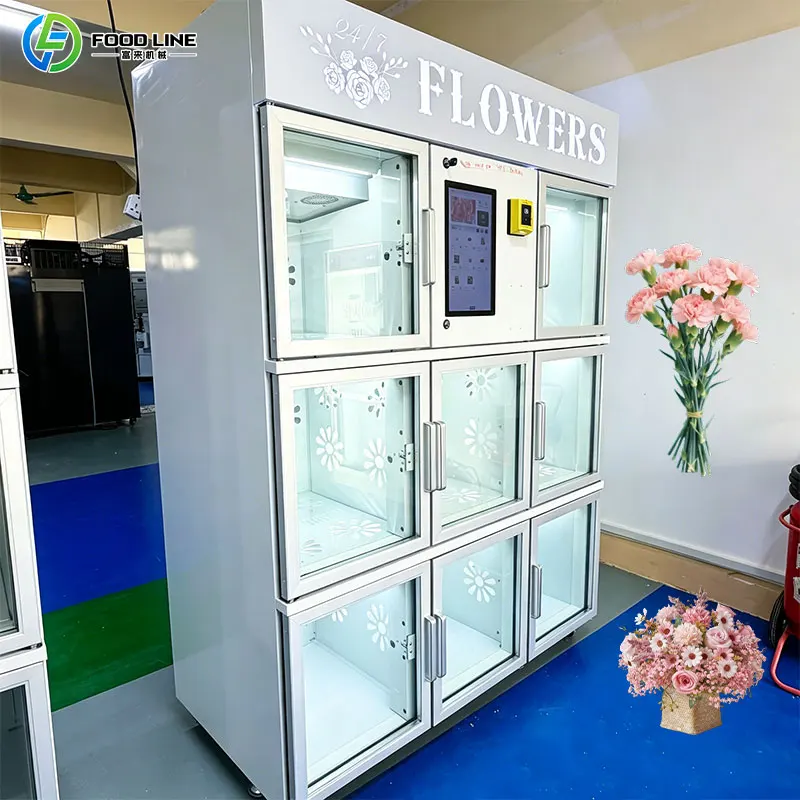 24 Hours Unmanned Flower Store Fresh Flower Vending Machine Automatic Temperature Refrigerator Vending Machines for Sale