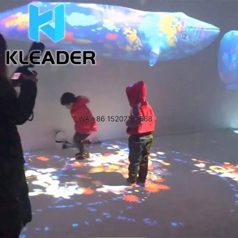 Wmwmnu Interactive Immersive Projection Dream Whale Island Touch Wall 3D Augmented Reality Holographic Room Mapping Fish Game - view 4