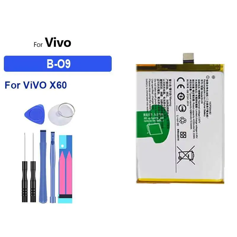

4300 мАч B-O9 аккумулятор мобильного телефона для Vivo X60, долговечная работа, высокая емкость