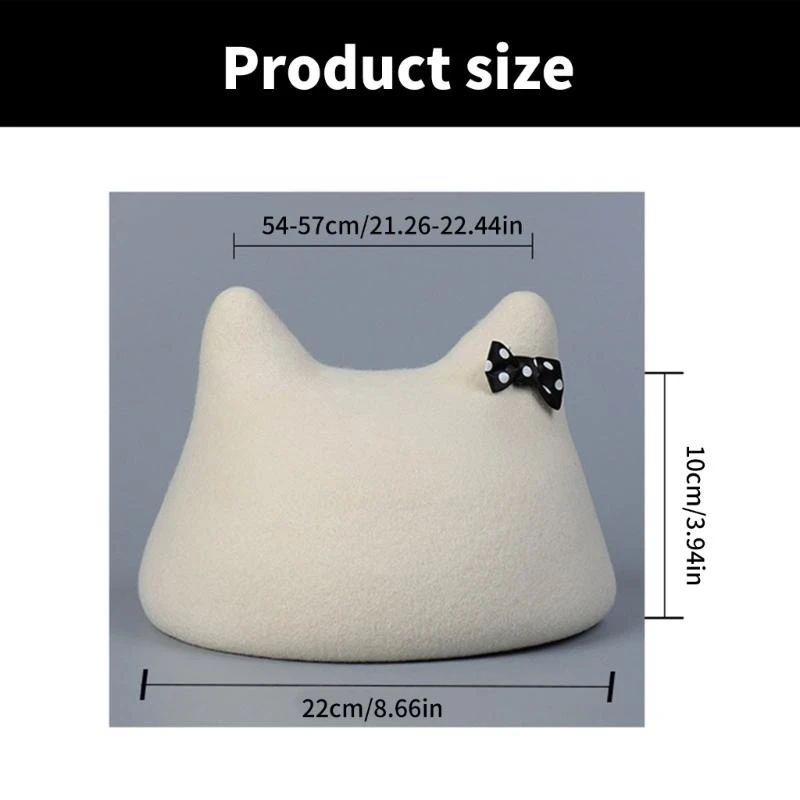 

Girls Painter Hat French Hat Kitten Duckbill Hat for Holiday Photography Handmade Casual Duckbill Hat