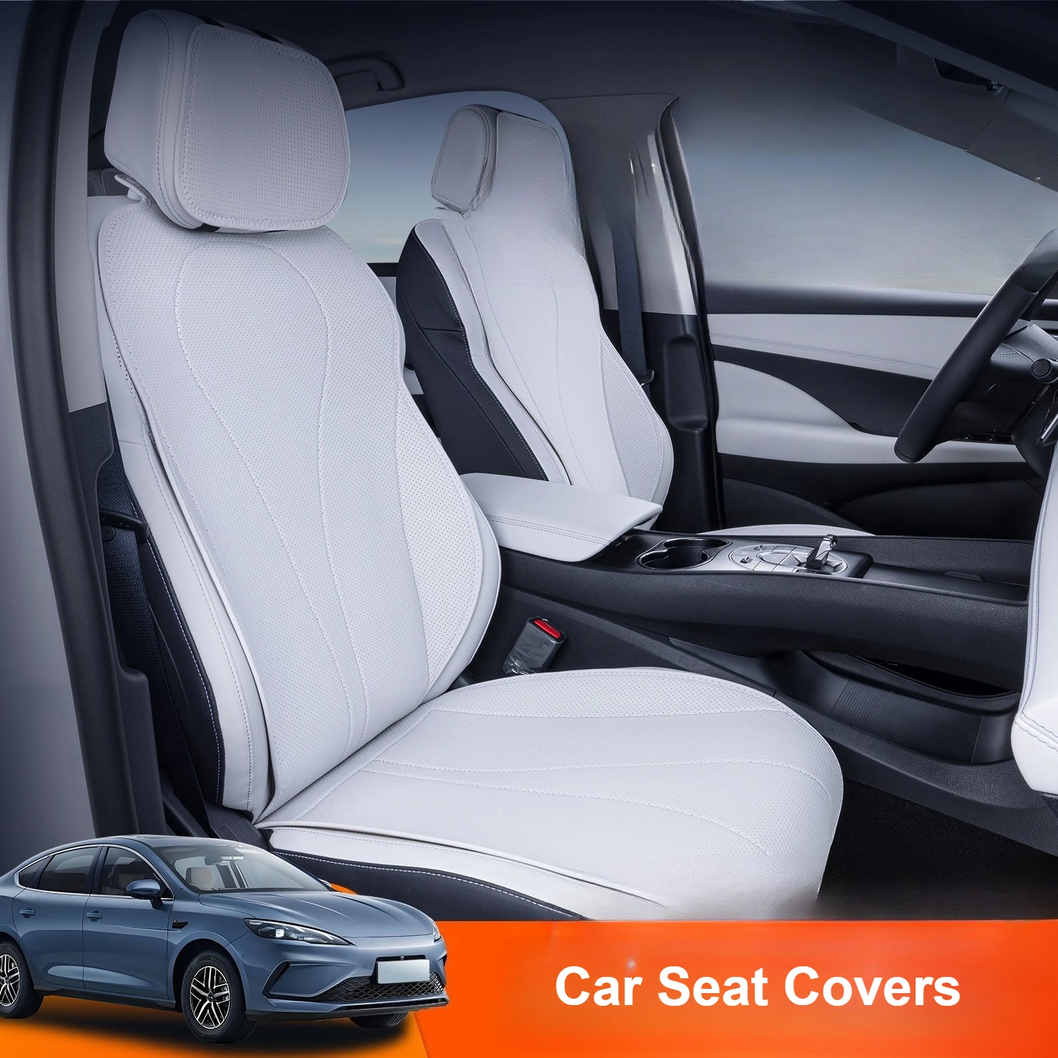 For BYD Seal 5 DM-i 2025 2026 Car Seat Covers Full Set Breathable Leather Front Rear Seat Protector Interior Accessories