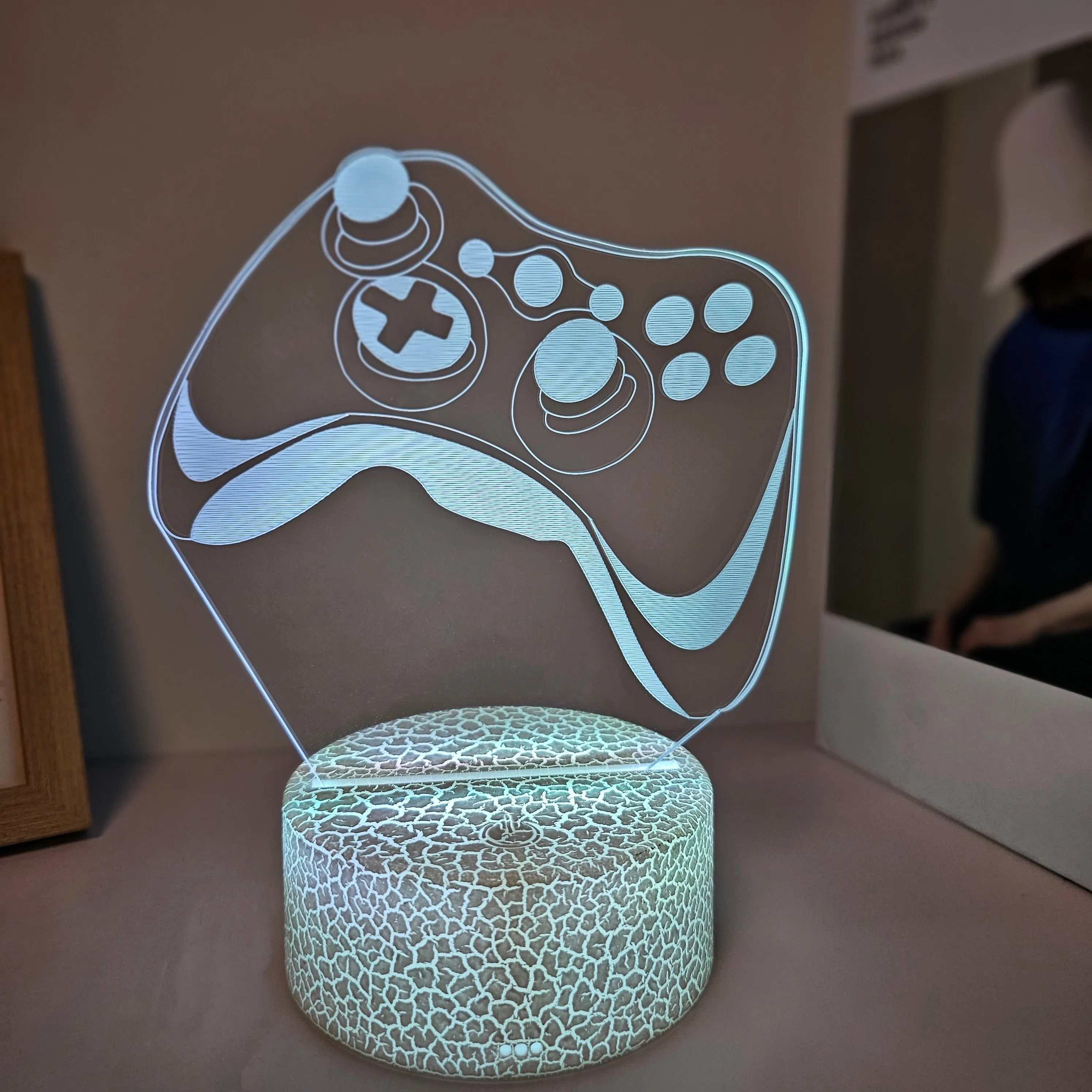 A game controller modeling 3D night light, gaming room tabletop decoration, room living room tabletop decoration, holiday gifts,