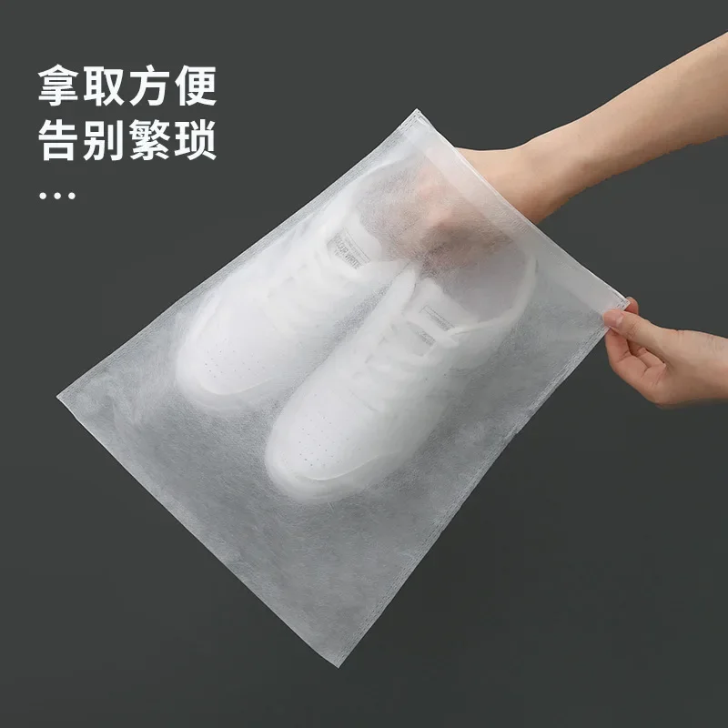 5PCS Storage Shoe Bag Non-woven Bag Cover Anti-yellow and White Shoe Sun Protection Thickened Breathable Dustproof Shoe Cover