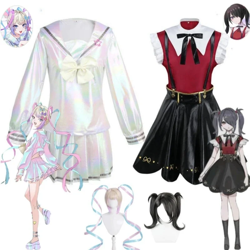 Game NEEDY GIRL OVERDOSE KAngel Cosplay Shoes Lolita Girls Beautiful Laser JK Sailor Suit Cosplay Costumes School Uniform