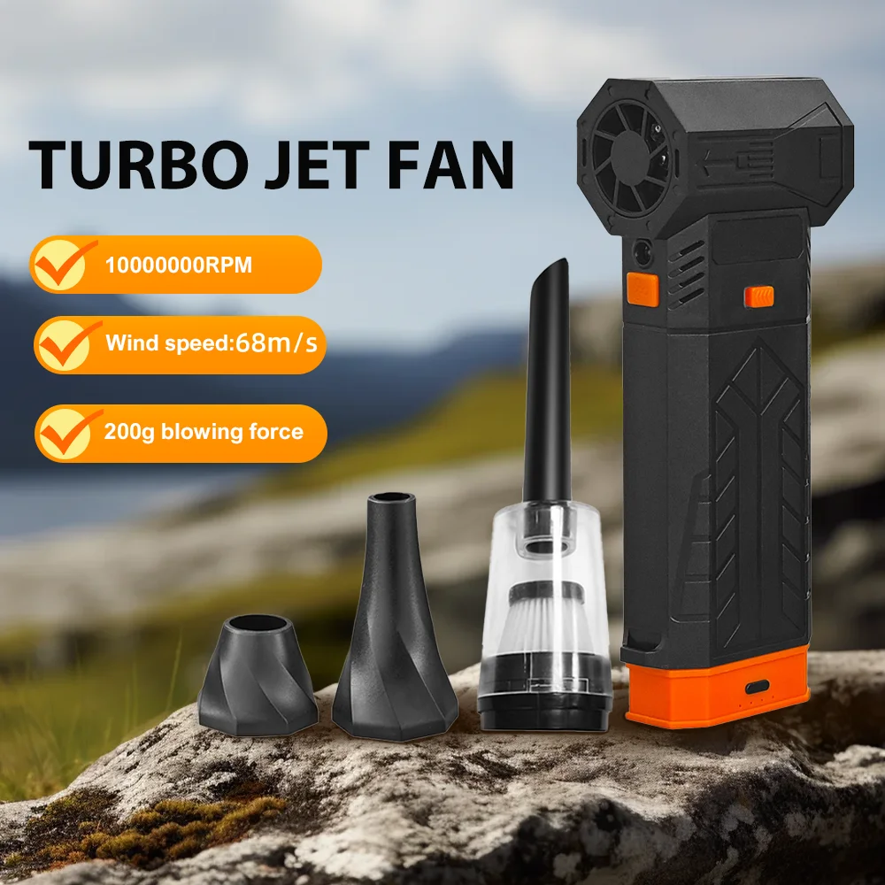 

1000000RPM Electric Air Blower Turbo Jet Fan Brushless Motor High-Speed Turbo Violent Fan USB Rechargeable Powerful Dust Blower