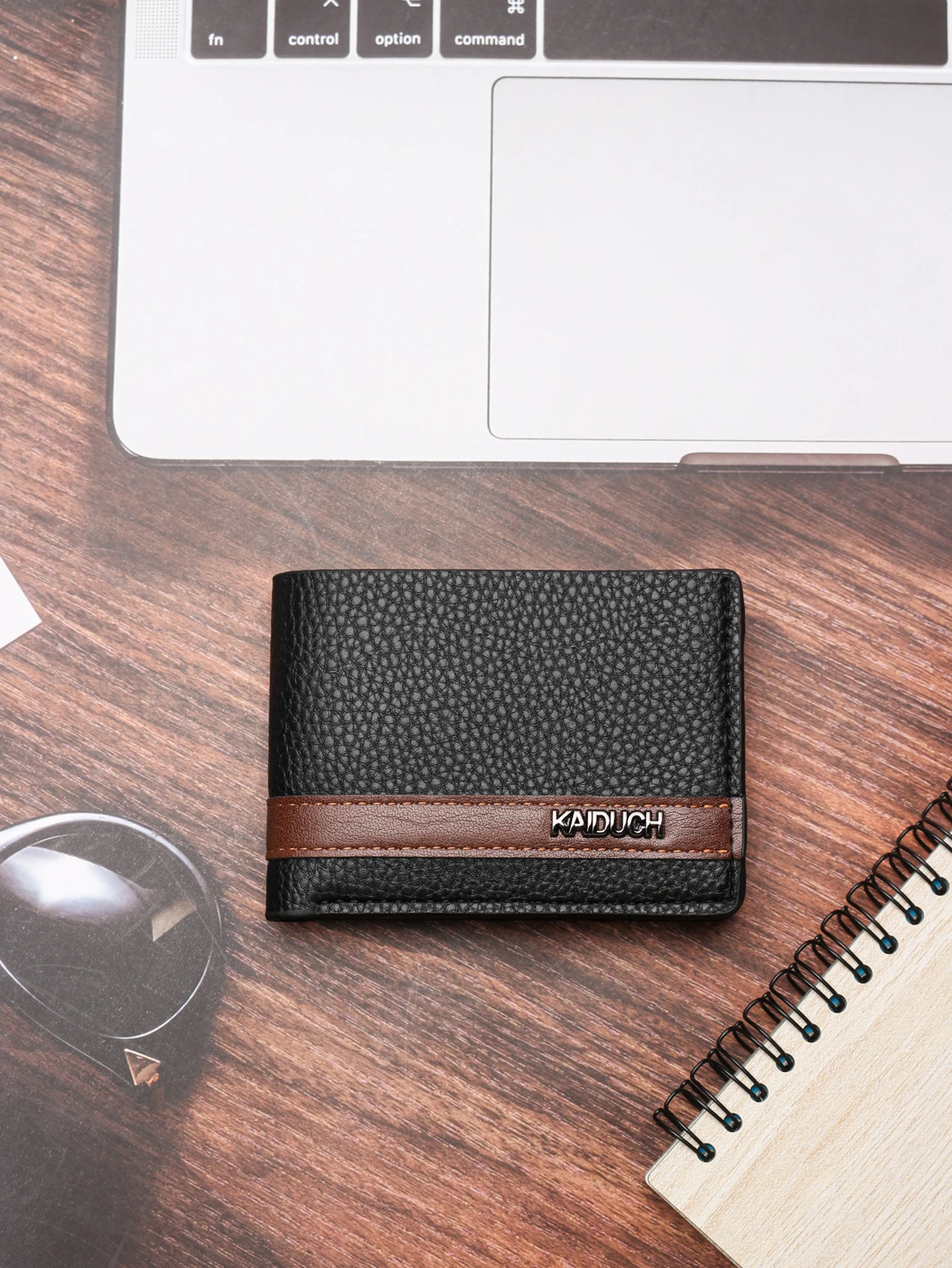 ​​Kaiduch Men's Slim PU Leather Wallet - Business Bifold with ID Window & Multiple Card Slots (10.5x7.5x1cm)​​