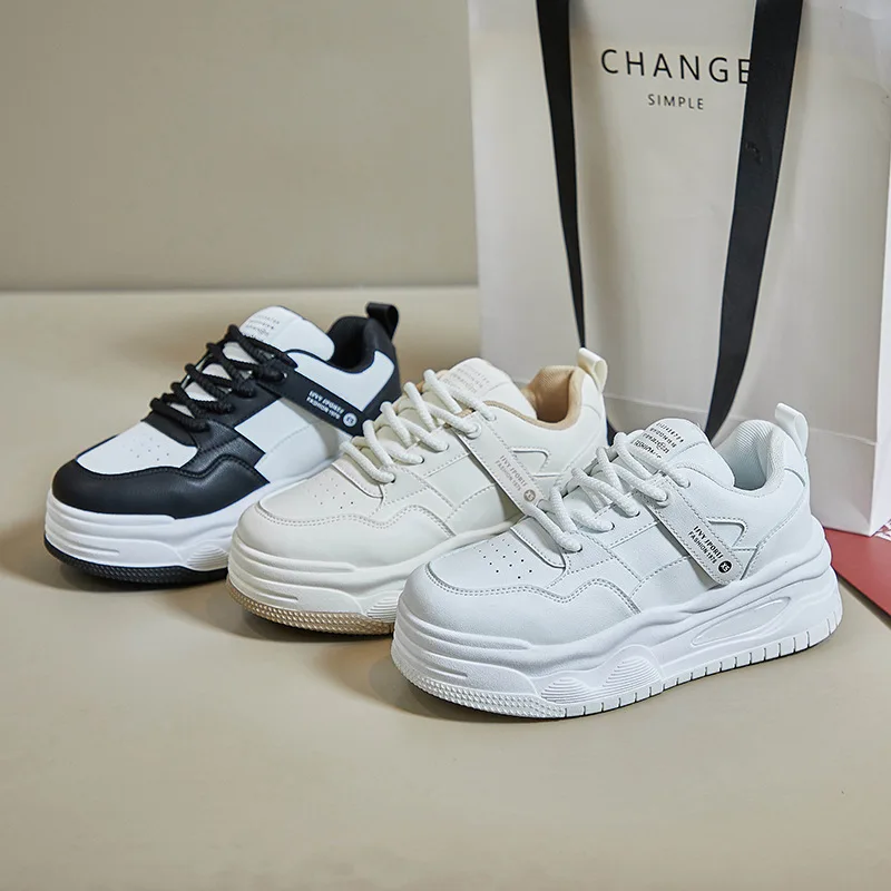 Spring Women Shoes Fashion Breathable Female Girls Sneakers Thick-Soled Increase Sports Casual Size 35-40