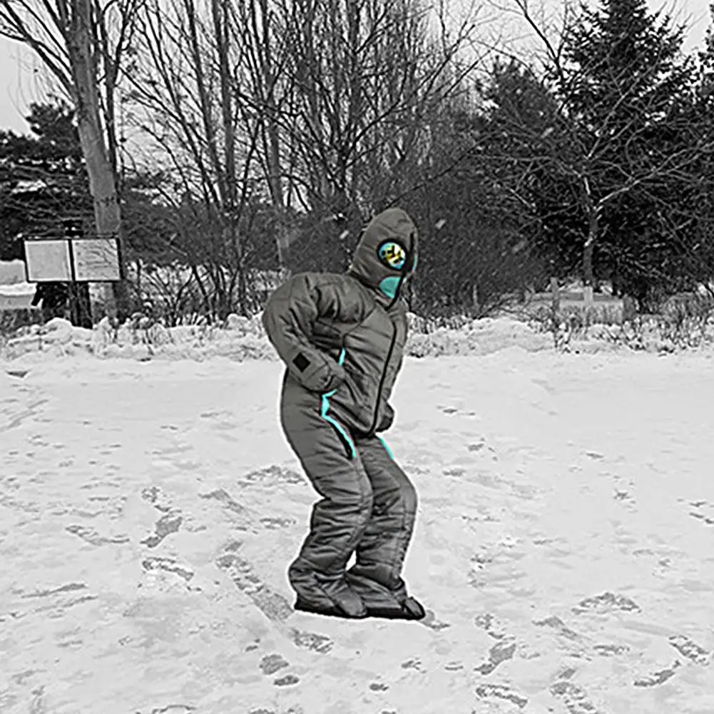 Alien Sleeping Bag Waterproof Camping Sleeping Bag Toe Opening Sleeping  Universal Wearable Full Body Sleeping Bag