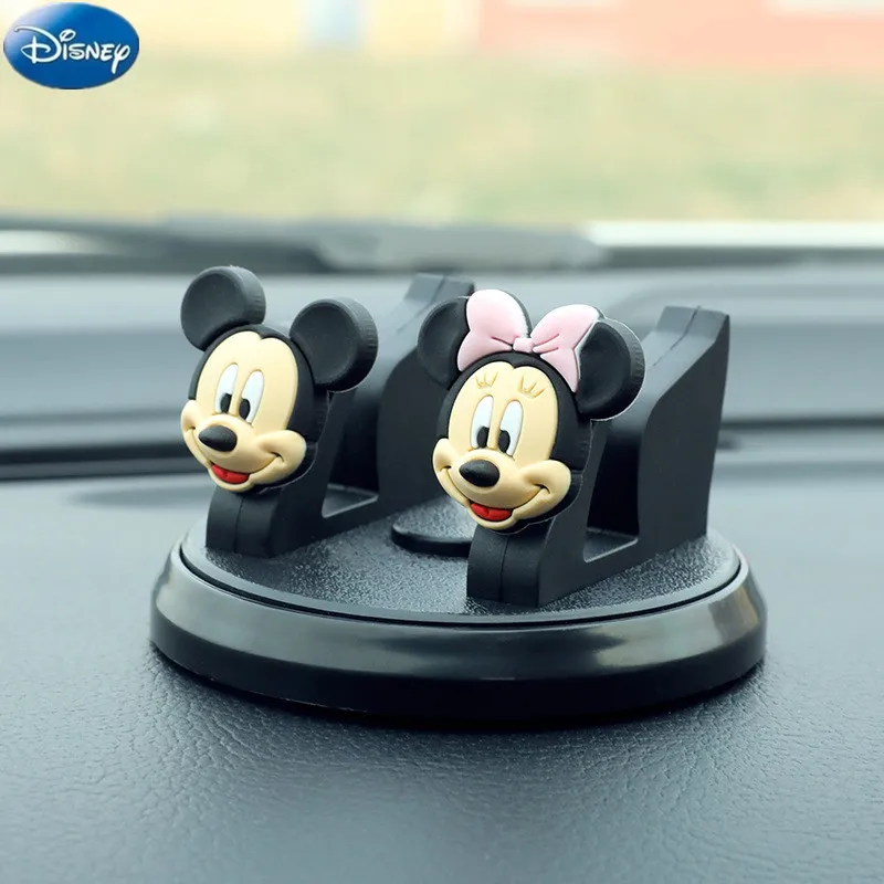 Disney Mickey Mouse Minnie Dumbo Phone Car Holder Mickey  Anime Figure Car Bracket  Car Interior Decoration Toys Christmas gift