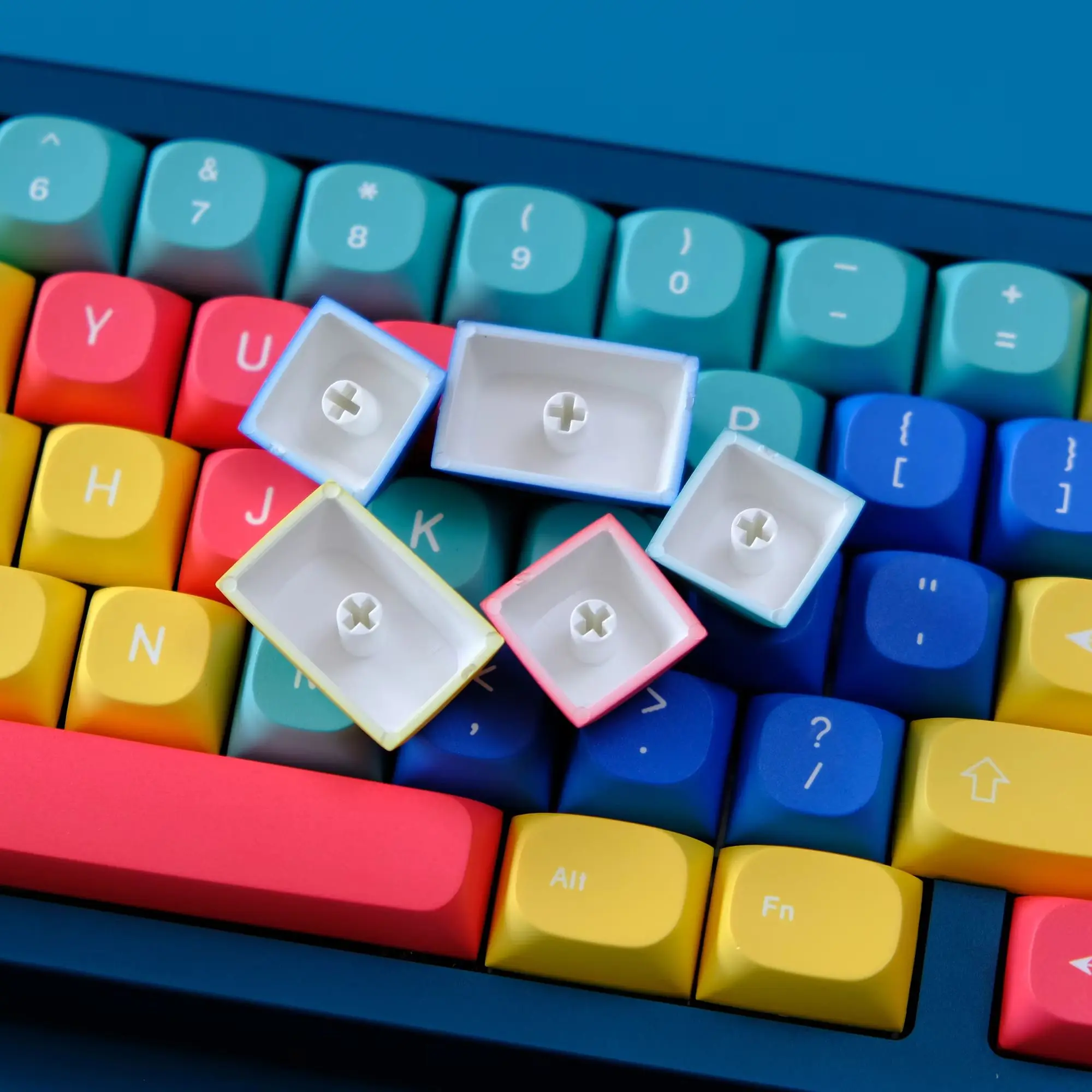 Imagem -04 - Perfil Gmk Painel Keycaps Keycap Gradiente Brilhante Sublimação Pbt Dye Fit para mx Switch Acessórios Teclado Mecânico ma