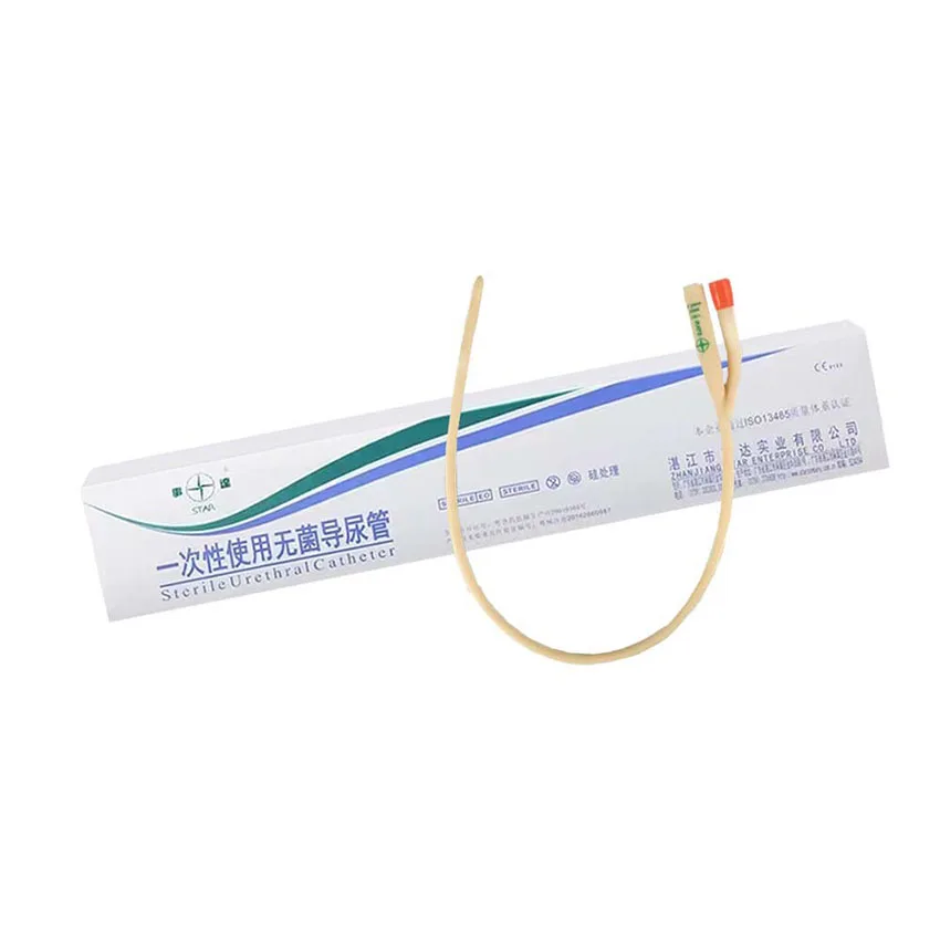 12Pcs Disposable Sterile Urethral Catheters Latex Double Lumen Balloon Catheters