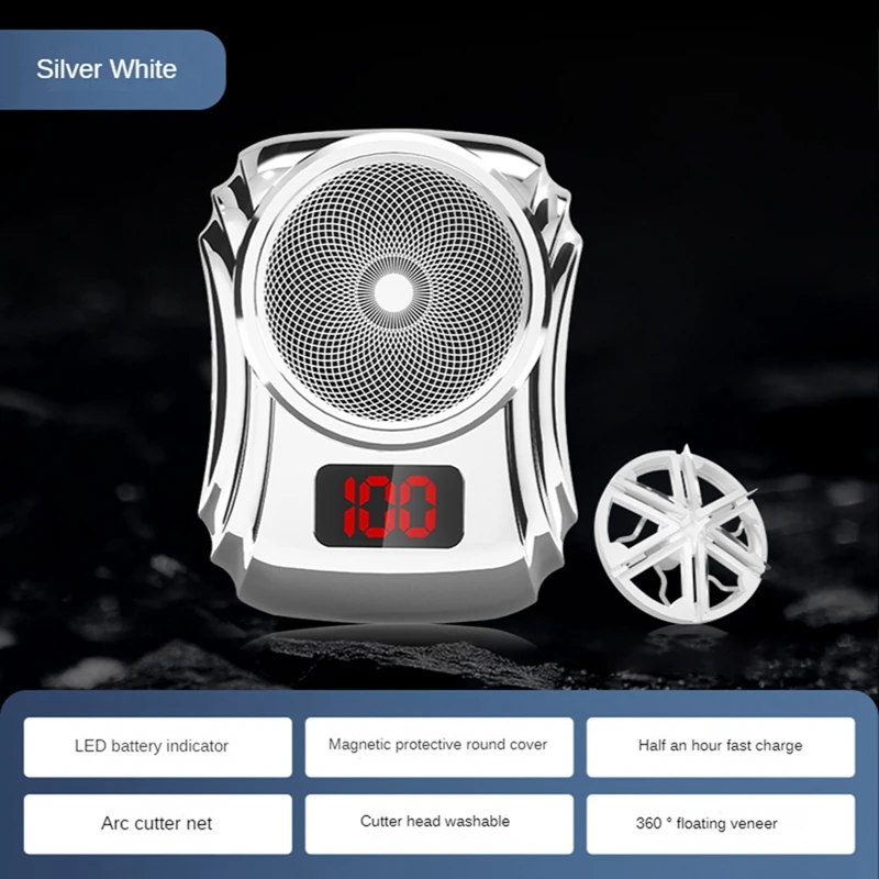 Electric Shaver USB Rechargeable Digital Display Shaver Mini Portable Multifunctional Travel Men's Razors Waterproof