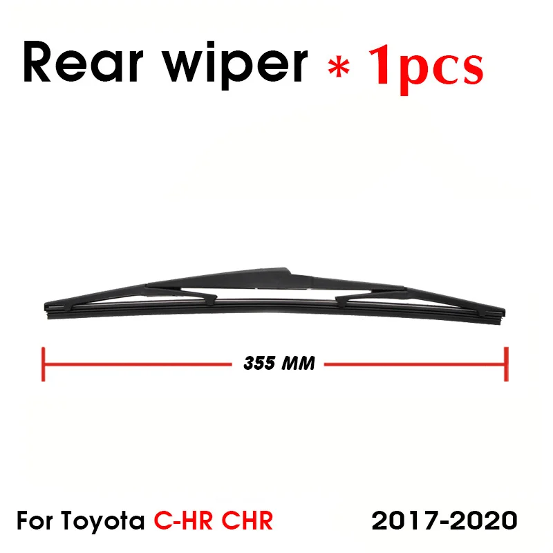 BROSHOO Car Wiper Blade Front Rear Wiper Blades Set For Toyota C-HR CHR 2017 2018 2019 2020 Front Rear Window 26\