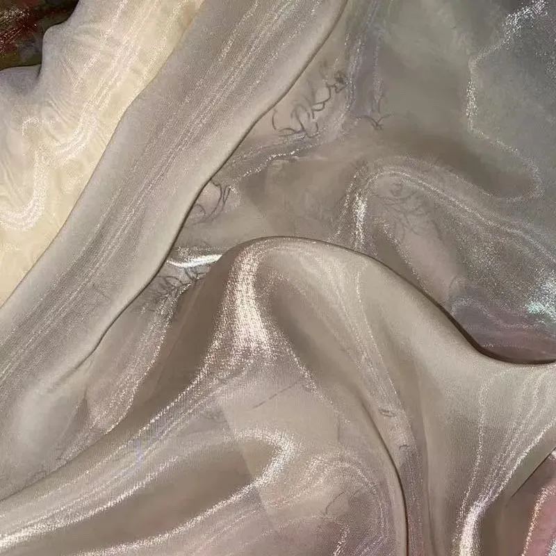 

Sexy See Through Holographic Reflectiv Glossy Water Wave Gauze Pajamas Pants Women Men Plus Size Silky Touch Lantern Trousers