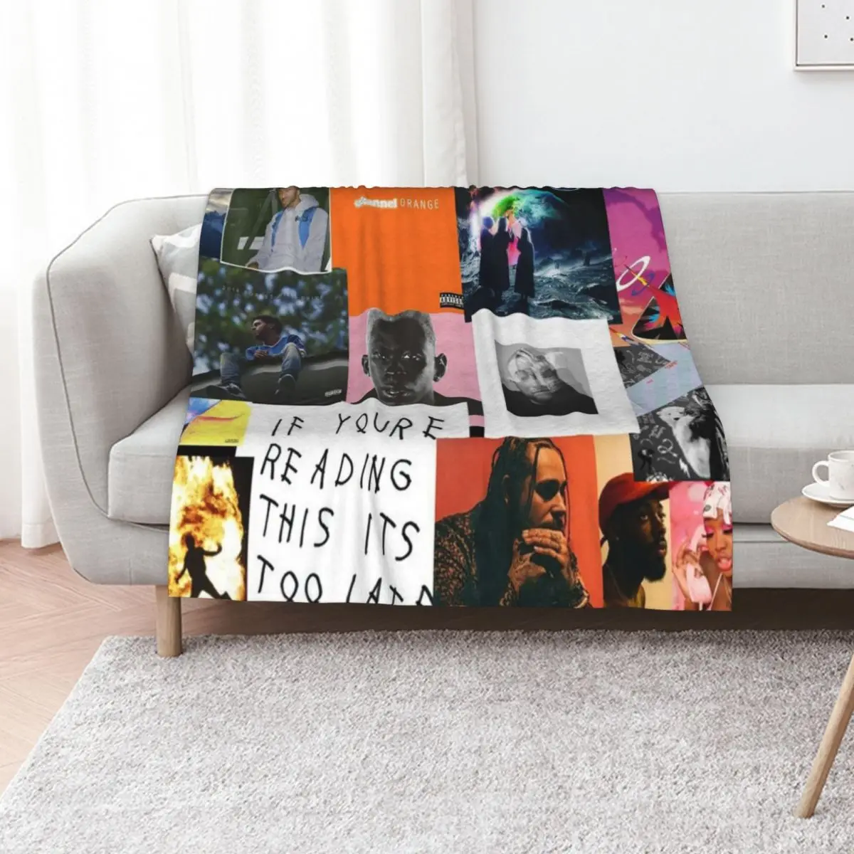 

Cover Picture Collage Album Wall Throw Blanket bed plaid blankets ands Decorative Sofa Bed Fashionable Blankets