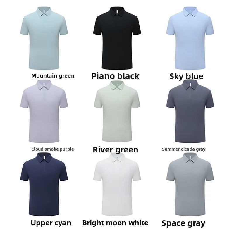 

Outdoor Fishing Casual Sweat Absorbing Quick Drying Ice Silk Polo Shirt Summer Lightweight Breathable Couple Fashion T-shirt