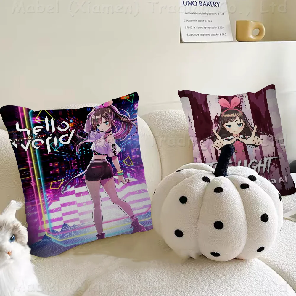 

Kizuna AI 45*45cm Cushion Cover Pillow Cover Decor Pillowcase Home Pillowcase For Couch Pillow