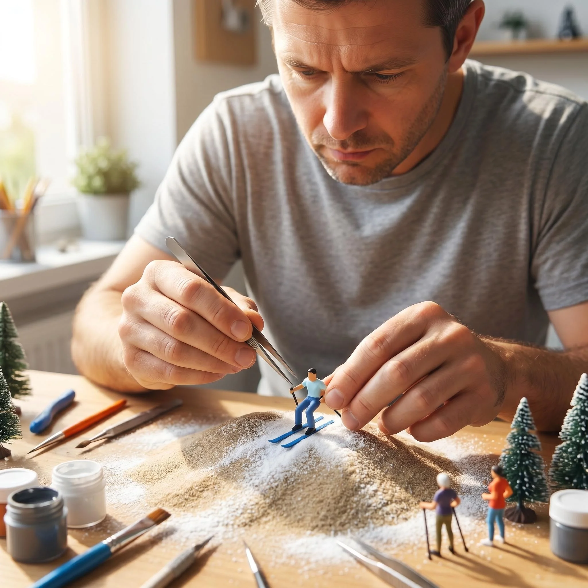1:87 Scale Miniature Sports People Figures, 6pcs Set, Model Train Layout Diorama, Sand Table Scenery Accessories, DIY Scene Deco
